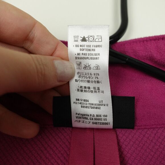 Patagonia Adze Soft Shell Polartec Full Zip Jacket Womens Size Small Purple - Picture 10 of 13